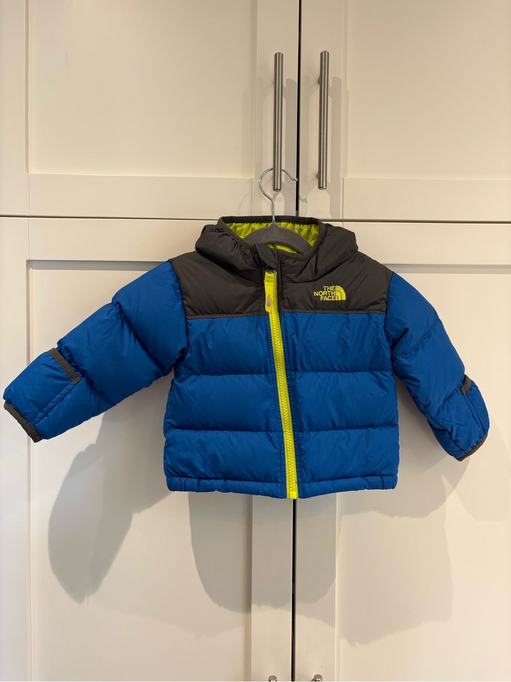 The North Face Nuptse Hooded 550 Down Jacket - Infant Boys' - 6-12 months - Blue